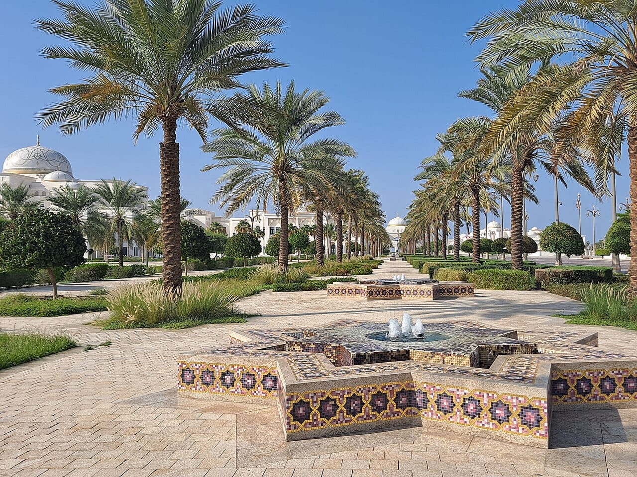 The gardens and the walk in