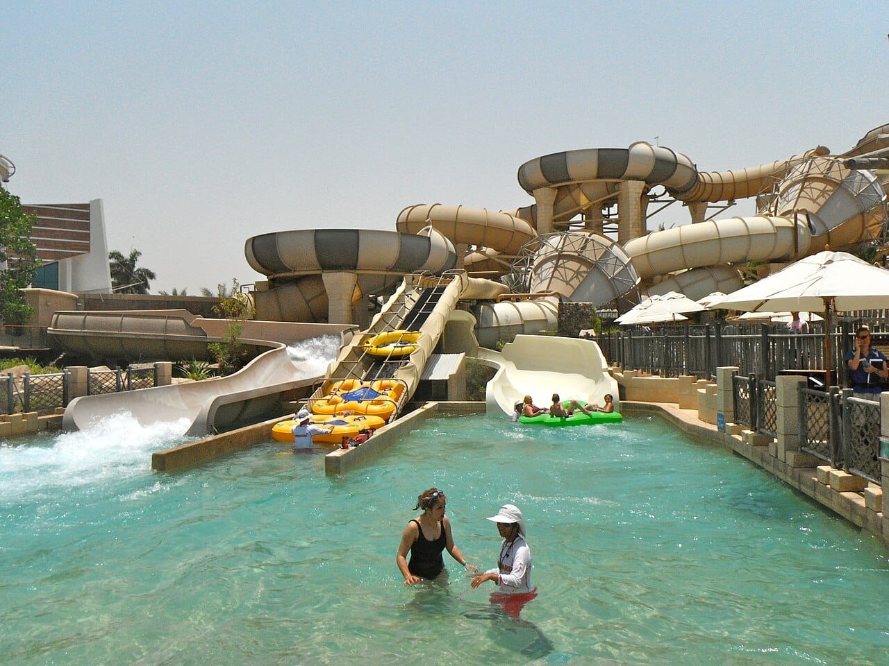 A water park at opening